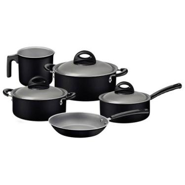 Imagem de Conjunto De Panelas 5pc Antiaderente Preto Tramontina