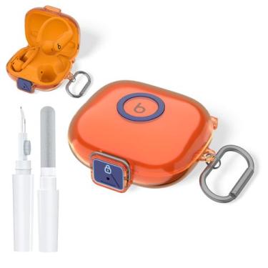 Imagem de Estojo Secure Lock Nimuw para Beats Powerbeats Pro 2 Clear Orange