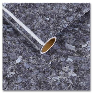 Imagem de CRE8TIVE Papel de contato de granito violeta azul para bancada à prova d'água 30,5 x 203,2 cm, papel de contato de mármore brilhante para bancadas, armários, papel de parede de mármore autoadesivo de