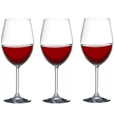 Imagem de Jogo 2 TaçAs Cristal Bohemia Vinho Tinto 450ml Titanium(3 UNIDADES 450ml)
