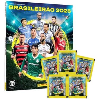 Imagem de Álbum Brasileirão 2025 Capa Dura + 100 Figurinhas 20 Envelopes - Panin