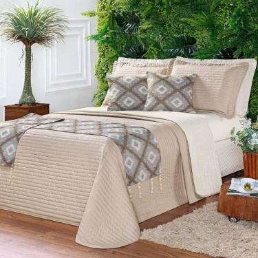 Imagem de Kit Cobre Leito Royale Micropercal Dupla Face King 08 Peças - Casa Sho