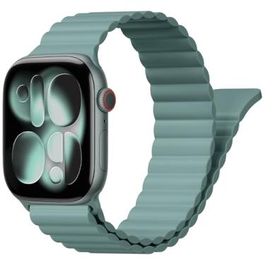 Imagem de Pulseiras magnéticas esportivas para Apple Watch séries 11, 10, 9, 8, 7, 6, 5, 4, 3, SE, 3/2nd Ultra/3/2 de 49 mm