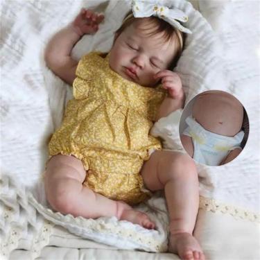 Imagem de Boneca Reborn Baby Doll Zero Pam, silicone de corpo inteiro, 50 cm com