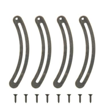 Imagem de DGHAOP 8 peças dobradiça de suporte de metal com acessórios de caixa de conector de móveis de prego adequado para armários prateleiras de armazenamento estojo de joias