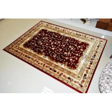 Imagem de Tapete Tabriz Retangular Veludo 60X120 cm Vermelho