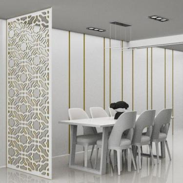 Imagem de Painel Vazado Divisória MDF Istambul Branco - Decore Painéis e Divisór