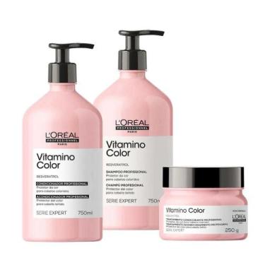 Imagem de Kit Sh. + Cond. + Másc. L'Oréal Professionnel Vitamino Color - Loreal
