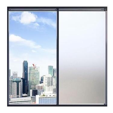 Imagem de 5m x 45cm Adesivo Jateado Liso Fosco Película Para Janela Box Sacada Vidro e Porta Elimina a Visão Sem Tirar a Luz,insulfilm residencial(45CMX5M,3)