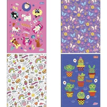 Imagem de Caderno Brochurão Capa Dura D+ 48 Folhas Feminino (pacote com 10 Unida