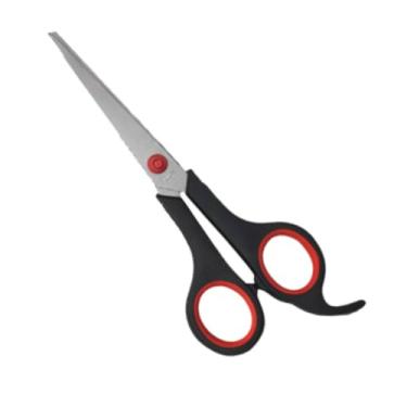 Imagem de Tesoura Profissional Multiuso em Aço Inox, 14 cm, Cabo Emborrachado Ergonômico, para Roupa, Costura, Cozinha, Escola, Escritório, Corte de Cabelo