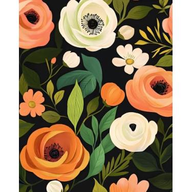 Imagem de Papel de parede floral escuro Boho Peel and Stick folha verde papel de contato botânico flor colorida verde verde mural de parede vinil para quarto impermeável autoadesivo removível locatário papel de