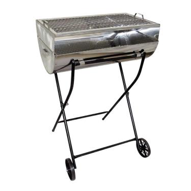 Imagem de Churrasqueira Aberta Grill Inox Grelha E Carrinho 92x55x35cm