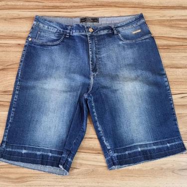 Imagem de Bermuda Feminina Jeans Longa Premium Plus Size