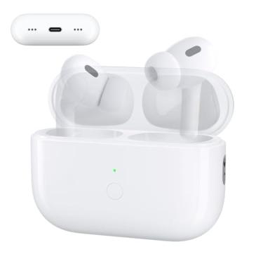 Imagem de Capa de carregamento sem fio para Airpod Pro de substituição, capa de carregamento compatível com Air Pod Pro 1ª 2ª geração, capa de carregamento para Airpods Pro 2, emparelhamento Bluetooth (Tipo-C)