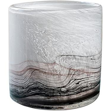 Imagem de YYBOES Vaso de vidro para decoração de vaso de flores, decoração artesanal de vaso de vidro, ornamentos ativos para sala de estar, arranjo de flores, vaso de flores artificiais, decoração de casa