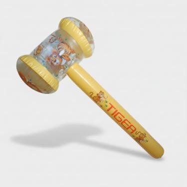 Imagem de Martelo Inflável Infantil 75cm – 5 Modelos Divertidos (Lovely, Dog, Tiger, Cat) Brinquedo Gigante para Festa, Piscina e Recreação Luma Festas (Tiger Amarelo)