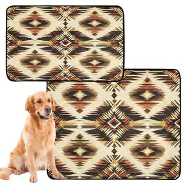 Imagem de CEBUGI Almofadas de xixi laváveis para cães, pacote com 2, almofadas impermeáveis para filhotes de cachorro, antiderrapante, à prova de vazamento, para cama de cercadinho, estampa do México