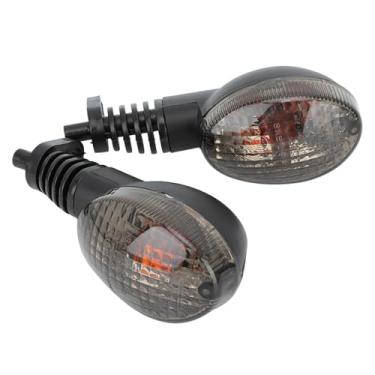Imagem de Luz de seta para motocicleta, 2 peças de luz indicadora de seta frontal e traseira para motocicleta, adequada para AWASAKI EX250R NINJA 250R KLX250S KLX250SF VN650 Vulcan S 2009-2011 (preto)