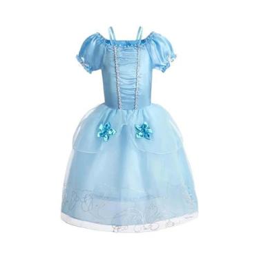 Imagem de Fantasia De Princesa Para Menina Pequena Rapunzel Bela Adormecida Cind