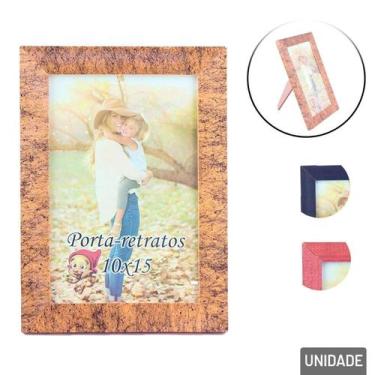 Imagem de Porta Retrato 10x15 Madeira Color - Tudo em Caixa - Genérico