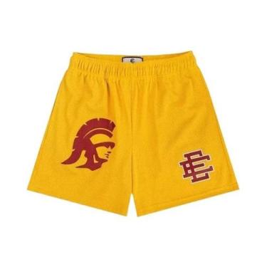 Imagem de Shorts Casuais De Basquete Masculinos Em Malha Floral Para O Verão Eri