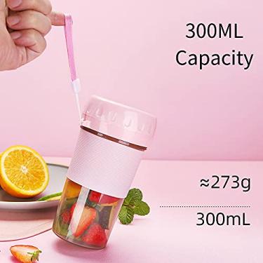 Imagem de Copo de liquidificador portátil para smoothies e milkshakes máquina mistura frutas removível recarregável via USB esportes viagens atividades ao ar li