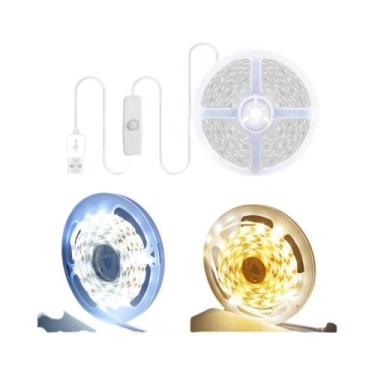 Imagem de Fitas LED Flexíveis USB 5V 2835 SMD Cortáveis Com Interruptor ON/OFF P