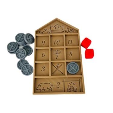 Imagem de Jogo Casa da Fortuna Medieval Com Tabuleiro Peças Em PLA Dados e Design Artesanal para Várias Idades