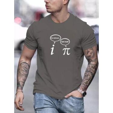 Imagem de Camiseta Masculina Pi Seja Racional Seja Real Matematica - Use Argumen