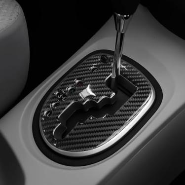 Imagem de BETTERHUMZ Adesivo de quadro de painel de mudança de marchas para carro compatível com Toyota Vios 2008 2009 2010 2011 2012 2013 acessórios interiores de console central de fibra de carbono