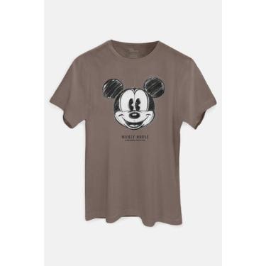 Imagem de Camiseta Disney Mickey Mouse Esboço - Piticas, P, Marrom cappuccino, U
