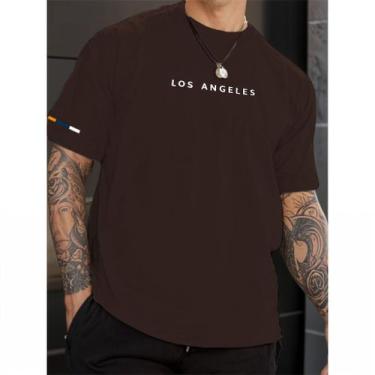 Imagem de Camiseta T-Shirt Masculina LOS ANGELES Urban Street Manfinity 100% Alg