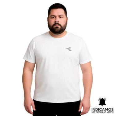 Imagem de Camiseta Diadora Small Logo Plus Size Masculina - Branco G3, Branco, G