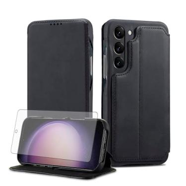 Imagem de Asuwish Capa de celular para Samsung Galaxy S23 Plus S23+ 5G capa carteira celular com protetor de tela de vidro temperado e suporte de cartão flip acessórios S23plus 23S + S 23 23+ SM-S916U 16.8 cm