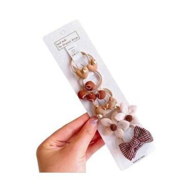 Imagem de Elástico De Cabelo Infantil Com Laço De Flor De Desenho Animado Fofo P