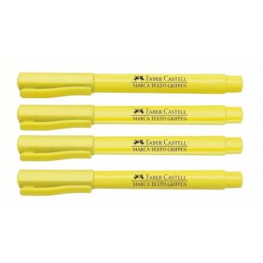 Imagem de Marca Texto Faber-Castell Amarelo Grifpen Kit c/ 4 Unidades
