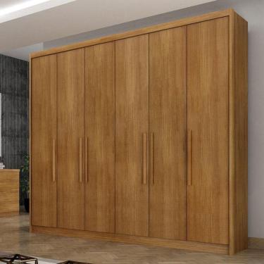 Imagem de Guarda Roupa Casal Ambiente Bolonha 6 Portas 6 Gavetas Cumaru 23 - Novo Horizonte