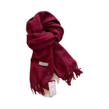 Imagem de Cachecol Feminino Longo De Caxemira Quente Para Inverno, 26 Cores, Xal