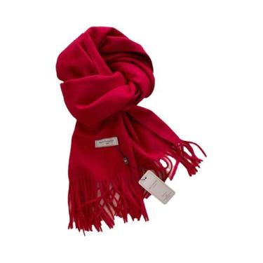 Imagem de Cachecol Feminino Longo De Caxemira Quente Para Inverno, 26 Cores, Xal
