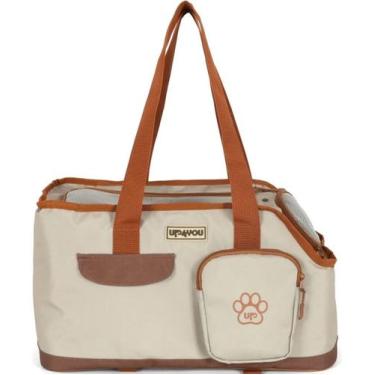 Imagem de Bolsa Pet Transporte Viagem Avião Bordo Carro Cachorro Gato Bege - Lov