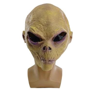 Imagem de Traje de máscara facial completa de látex com capacete Cosplay Alien P