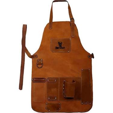 Imagem de Avental de ferramentas ajustável para homens pesados de poliéster-algo