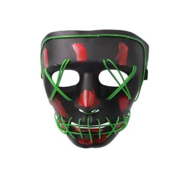 Imagem de Máscara Glowing Flashs Blood Horror Thriller Halloween PVC - yiweisai