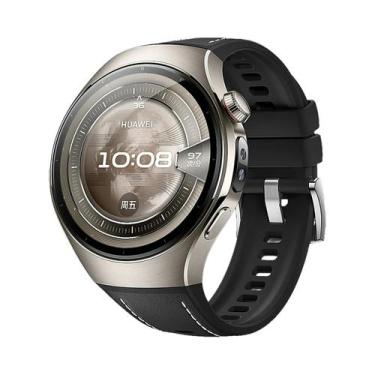 Imagem de Pulseira De Silicone Macio E Couro De 42mm E 46mm Para Huawei Watch5, 