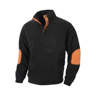 Imagem de Camiseta De Manga Longa Com Gola Alta Para Homens, Casual De Outono E 