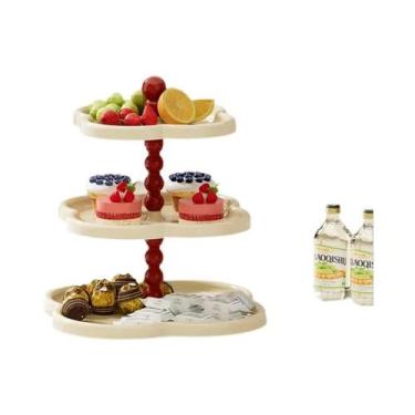 Imagem de Bandeja De Frutas De Vários Andares UFORU, Bandeja Exquisita Para Chá 