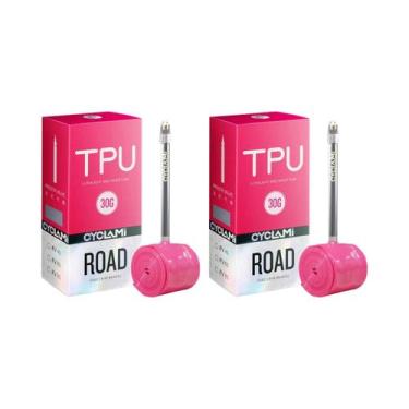 Imagem de Câmara De Ar TPU 700C De Aço Inoxidável Para Bicicleta De Estrada Pres