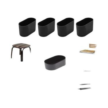 Imagem de Protetores De Pés De Cadeira Ovais Antiderrapantes 4-12 PCS Protetores