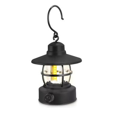 Imagem de Lampião LED Recarregável Resistente Camping e Decoração - ShopMix